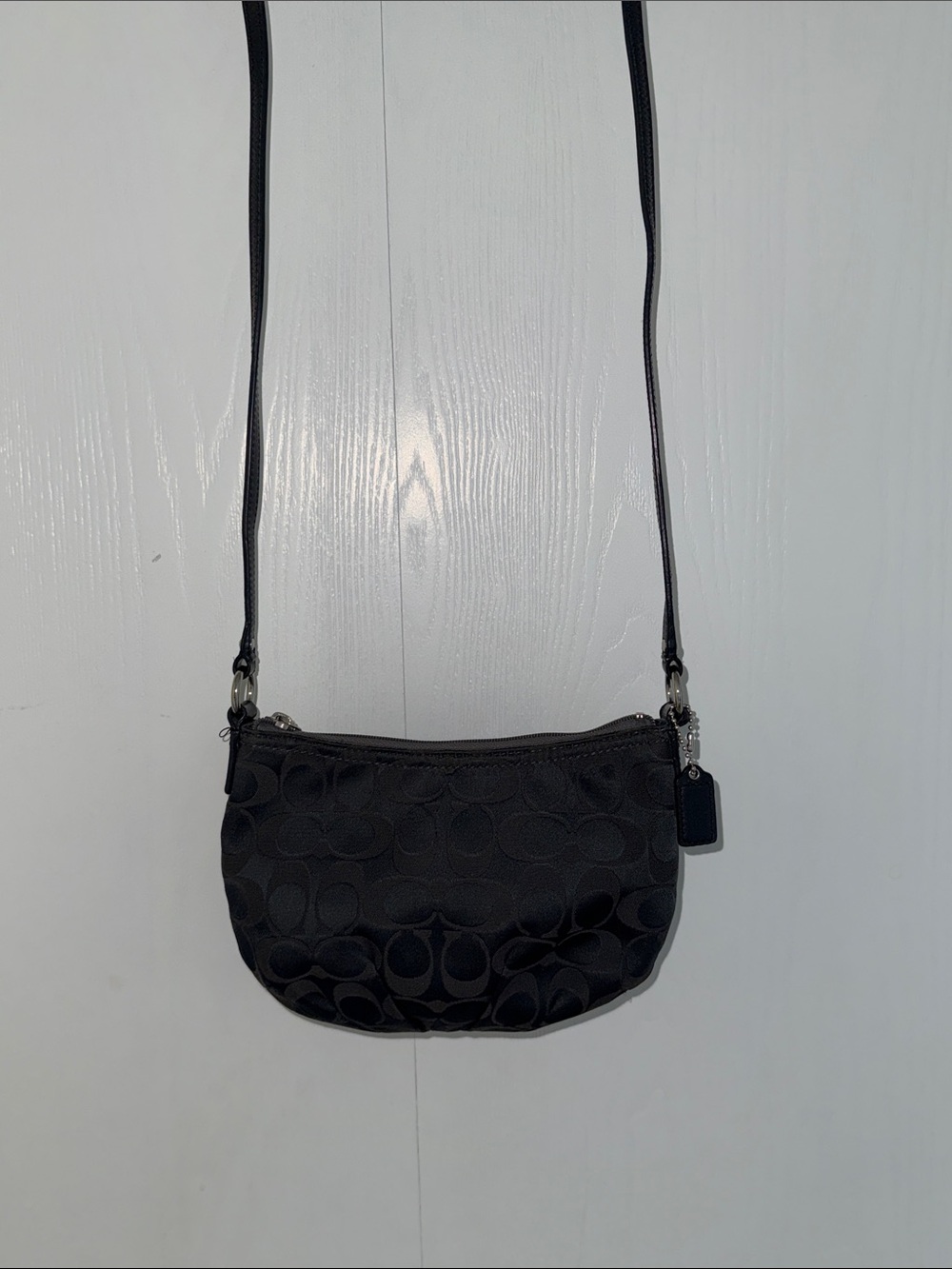 Black Signature Mini Crossbody Bag